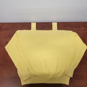 Jamison From Evereve Yellow Cutout Sweater Size XL